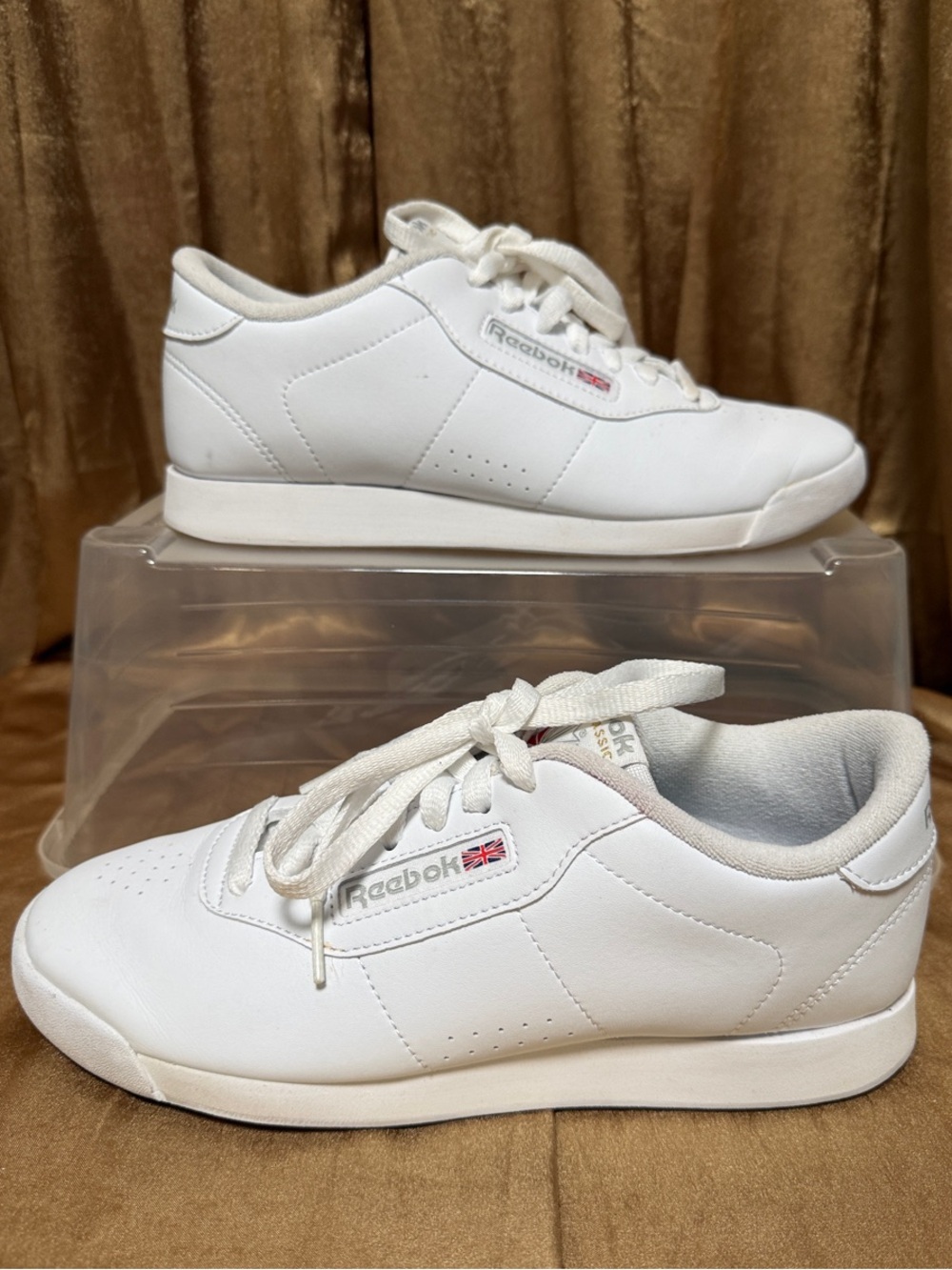 Reebok Classic Women's White Leather Lace-Up Sneakers